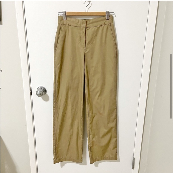 Aritzia Sunday Best Charlie Full Length Wide Leg Trouser Pant Khaki Tan size 00 - Picture 5 of 16